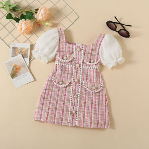 (CC-JKT) BD- 472 DRESS ANAK CEWEK HOUNSTUD PINK TEBAL SIZE 90-140