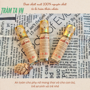 Tinh dầu Tràm Huế nguyên chất HUẾ MƠ - Cho bé & Trẻ sơ sinh - Chai bi lăn 10ml