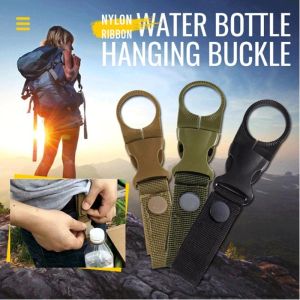 Chasers Store Tactical Hanging Belt Clip Carabiner Outdoor Multi-Function Nylon Water Bottle Hanging Webbing Molle Buckle Ribbon Camping Kits
