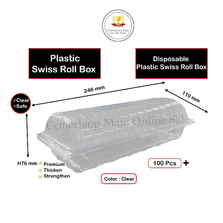 MTP CS-15 Plastic Swiss Roll Box,Disposable Plastic Swiss Roll Box ...