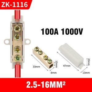 Terminal Block ZK-1116 / EX-1116 High Power Splitter 1000V 100A Tipe 1 in 1 out Konektor Kabel ZK 1116 / EX 1116 Quick Junction Box Wire Connector Cable