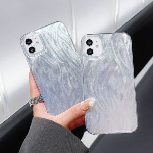 Gradient Down Yarn Phone Case For iPhone 11 15 14 13 12 16 Pro Max Case For iPhone 14 15 Plus Shockproof Back Cover