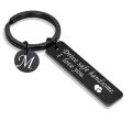 Stainless Steel Drive Safe Keychain 26 Letters A-Z KeyChain Father Valentine's Day Gift. 