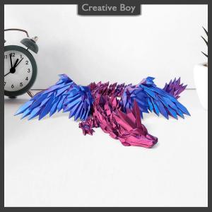 [Creative] 3D Printed Feilong Living Room Ornaments Multi-jointed Movable Dragon With Wings Tabletop Home Decoration