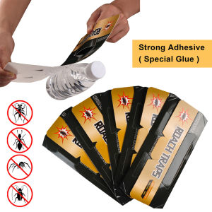 Vktech Large Pack 100 Cockroach Sticky Traps Pest Control Non-Toxic Safe for Pets and Children in Kitchen
