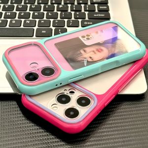 Summer Macaroon Contrast Color Clear Phone Case For iPhone 17 Air 16 15 14 13 12 11 Pro Max Plus Shockproof Acrylic Hard Cover