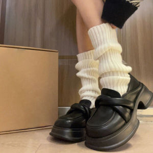[Youth Sprit] Lolita Leg Warmers Women Long Socks Wool Knitted Foot Cover Arm Warmer Autumn Winter Crochet Heap Socks Boot Cuffs Stockings