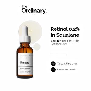 The Ordinary Retinol 0.2% In Squalane - 30 mL | Targets Early Signs of Aging
