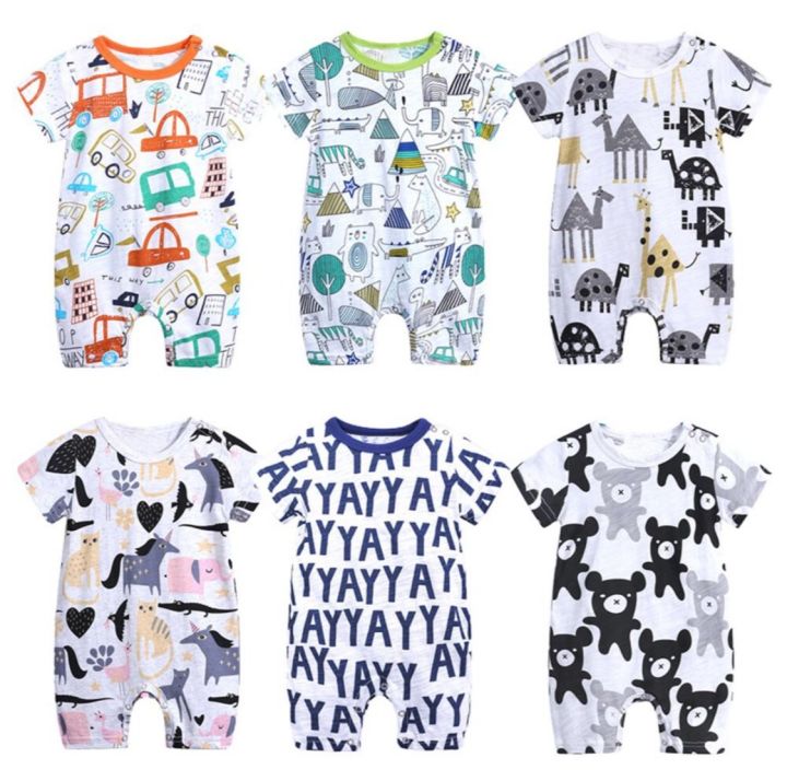C&C Baby Boy 100% Cotton Rompers Onesie Clothing Cartoon Jumper Jumpsuit  Newborn Boy Clothes One Piece Lazada PH