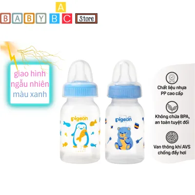 Bình sữa Cho Bé Sơ Sinh Pigon Cổ Hẹp 120ml 240ml Nhựa PP Bình Sữa Pigeon Cổ Hẹp Tiêu Chuẩn
