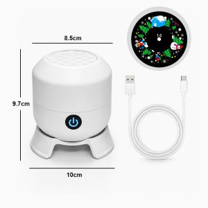 LED Dynamic Projector Lamp Rechargeable Base Multi Angle Projection Vibe Light Touch Dimming 360 Rotation Silent Motor Ocean Scene Room Decor For Bedside Table Desk Display