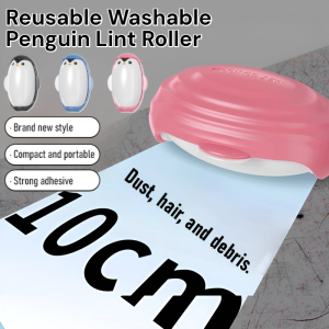 Little Penguin Washable Lint Roller Hair Sticky Roller Pet Hair Remover Reusable Lint Remover Clothes Roller