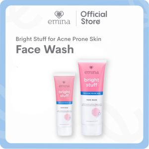 Emina Bright Stuff for Acne Prone Skin Face Wash - Pembersih Wajah Foam Mencerahkan Untuk Kulit Mudah Berjerawat