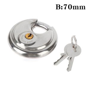 Round stainless steel padlock Heavy Duty Anti Theft Waterproof Weatherproof Outdoor Security Gate Storage Gym Door Lock