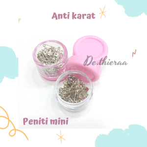 Peniti Hijab Kecil Silver Premium Anti Karat Stainless Peniti Mini Ukuran 2 cm