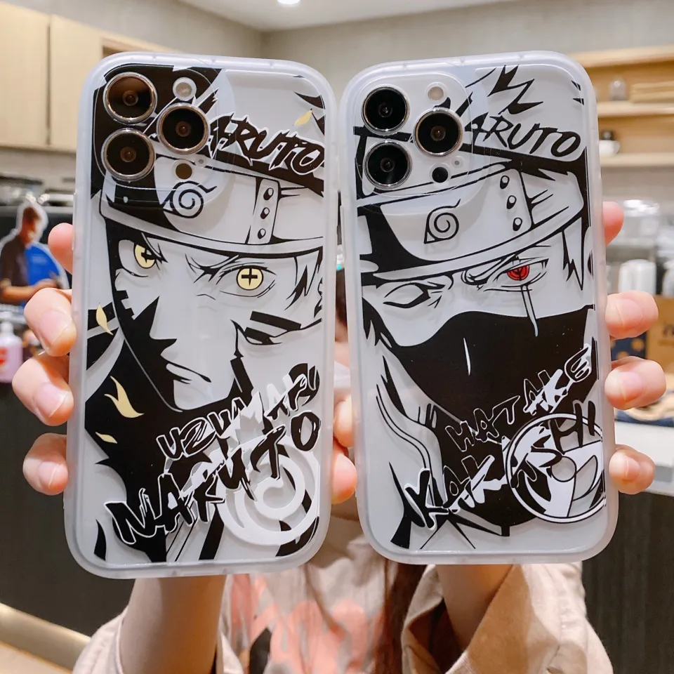 Naruto Phone Case IPhone 13 12 11 Pro Max 7 8 Plus X XR Soft Silicone Cover  Uchiha Sasuke Kakashi Anime Phonecase Shell Men Gift