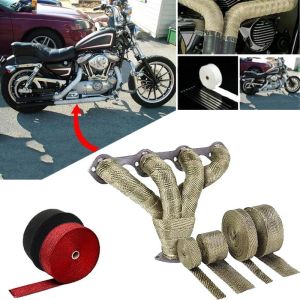 Car Engine Exhaust Motorcycle Exhaust Heatproof firewall Shield Thermal Wrap Exhaust Pipe Fiberglass