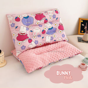 Hntob 1-6Y Anti-Flat Head Pillow Cotton Shaping Pillow Velvet Toddler Soft Breathable Double Sided