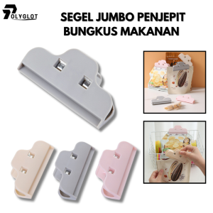 Segel Jumbo Penjepit Bungkus Plastik Makanan | Klip Jepit Penyegel Kemasan Jajanan Ringan Anti Alot | Food Storage Sealing Clip Serbaguna