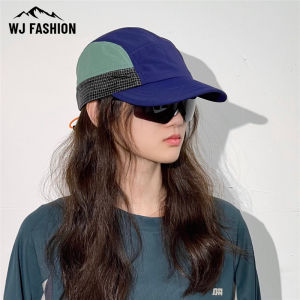 【WJ】Retro Color Blocked Quick Drying Duckbill Cap Outdoor Camping Breathable Baseball Cap