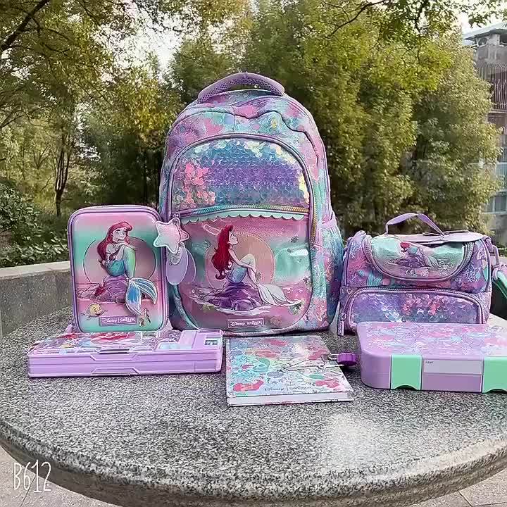 Little Surprise Box,3pcs Gliteratti Mermaid Matching Backpack ,Lunch Bag and Stationery Pouch,5yrs - 8yrs main image 1
