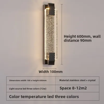 HEIKESZ Light luxury crystal led wall lamp simple atmosphere villa hotel living room background wall bedroom starry sky bedside lamp aislelamp light fixtures for celling light