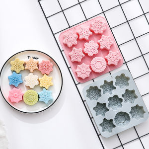 wangyueh 3D bông tuyết Silicone khuôn giáng sinh Mùa Đông bông tuyết fondant khuôn cho bánh trang trí cupcake Topper kẹo sô cô la