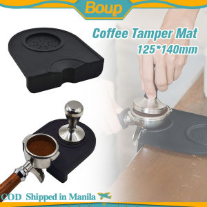 Silicone Espresso Tamper Mat Black Food Grade Non-Slip Silicone Tamping Pad for Barista Tool Home Kitchen Bar Coffee Shop
