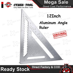 12inch Aluminum Alloy Triangle Ruler Angle Protractor Woodworking Measurement Tool Square Measuring Ruler