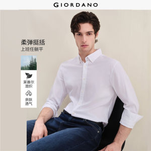 Giordano Men Women Long Sleeve Shirt Free Shipping 01046108