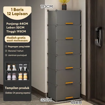 SALVO Rak Sepatu Simple Anti Lembap Lemari Sepatu Tebal Tertutup Portable Cocok Untuk Pintu Masuk