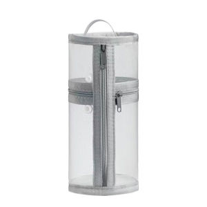 Mesh Dual-use Makeup Brush Storage Bag Portable Brush Case Simple Large Capacity Brush Bucket Holder Travel Stand-up Pouch