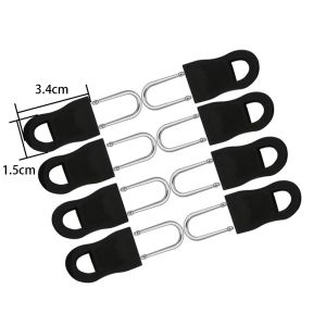 50PCS Zipper Kepala Resleting Detachable Removable Bahan Karet Untuk Tas Ransel / Pakaian / Sepatu / Boots / Kepala Resleting Universal Dapat Dilepas