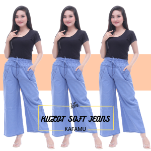 Kulot Jeans Celana Wanita Kulot Soft Jeans Kulot Jeans Wanita Ootd Celana Higwaist Celana Murah Celana Panjang Wanita Celana Jeans Wanita Murah