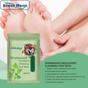 SOUTH MOON Wormwood Circulatory Cleansing Foot Bath Soaking Bag Foot Bath Bag Help To Sleep Relieve Stress And Fatigue Relieve Foot Soreness Foot Care Soaking Bag(30PCS/Bag)