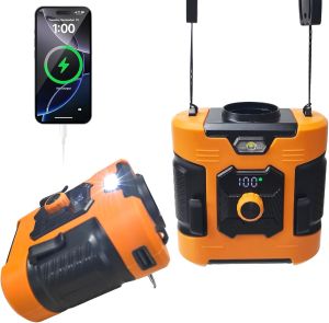 Rechargeable 100-Speed Waist Fan Clip-On | Powerful Hands-Free Cooling with Long Battery Life Flashlight & Power Bank