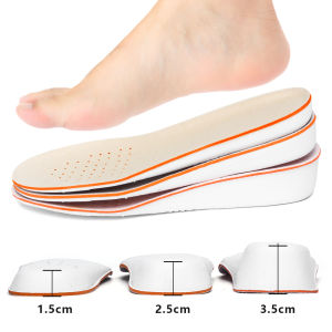 1.5cm / 2.5cm / 3.5cm Height Increase Insoles High Full Memory Foam Shoe Cushion Pads for Men and Women