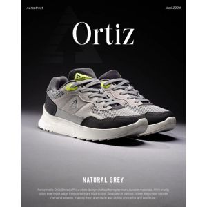 Aerostreet 37-44 Ortiz Natural Abu Abu - Sepatu Sneakers Sport