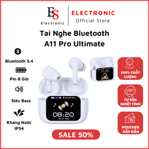 Tai Nghe Bluetooth A15 Pro ANC/ENC- Tai Nghe Màn Hình Cảm Ứng- Có Micro Giảm Ồn- Âm Thanh Siêu Bass- Pin 40 Giờ- Tai Nghe Không Dây Mẫu Mới- Kháng Nước IPX6- Điều Khiển Cảm Ứng Chạm. BH 2 Năm Lỗi Đổi Mới