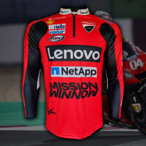 เสื้อแขนยาว MotoGP DUCATI Missonwinnow เสื้อโมโตจีพี ทีม ดูคาติ มิชชั่นวินโนว์ #MG0010 รุ่น อันเดร โดวิซิโอโซ่#04 ไซส์ S-5XL