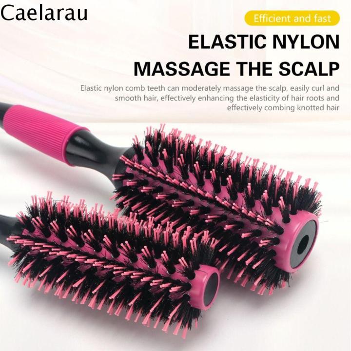 CAELARAU Nylon Lược chải tóc tròn Lông heo rừng Lược tiệm cắt tóc Dụng ...