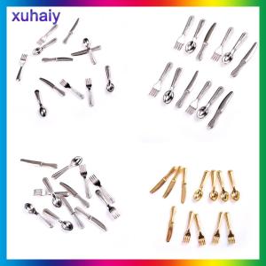 Xuhaiy 12 ชุดมินิตูกตาฉากขนาดเล็ก ตุ๊กตาบ้าน มีดและส้อม ผ่าน Amazon ผ่านน้ําน้อย