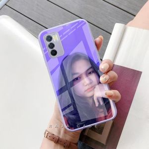 [Custom Softcase Kaca Lilac/Green Foto Bebas] For OPPO A94 4G A74 4G A16 A16S A15 A15S A12 A5S A7 A54 RENO 5 RENO 5F RENO 6 4G A53 A1K A3S - Casing Hp-Pelindung hp - Case Handphone
