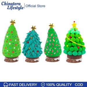 Xmas Tree DIY Clay Suit Wear Resist Christmas Tree Modeling Clay Set Handmade Christmas Tree Crafts for Children Gift