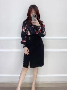 SV 6681 - Sevira Flo Set | Silvervogue | Set Atasan dan Rok Pakaian Kasual Wanita