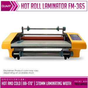 PP Supplies- QUAFF Hot Roll Laminating Machine FM-365 Hot & Cold Laminator