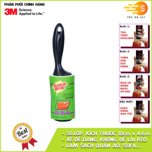 Cây lăn bụi siêu dính loại lớn 56 lớp Scotch-Brite 3M 837R - xé dễ dàng không để lại keo lấy sạch bụi bẩn
