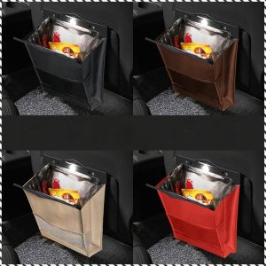 Garbage Bin Stable Installation Garbage Bag Strong Magnet Led Light Waterproof and Environmentally Friendly Leather