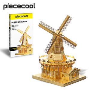 Piececool 3D Metal Puzzles DIY Dutch Windmill Model Kits Puzzle Building Blocks Kits Gift for Kids