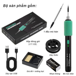 Mỏ hàn thiếc mini không dây USB DC 5V 15W công cụ hàn cầm tay di động điều chỉnh nhiệt 3 cấp tiện sửa điện tử